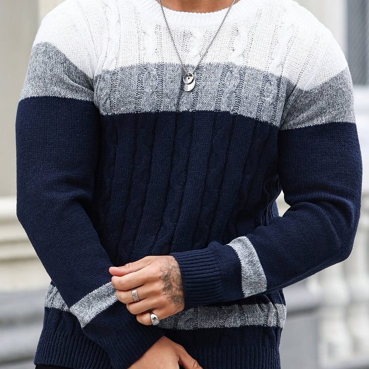 Catrilaf | Sweater de punto trenzado con bloques de color