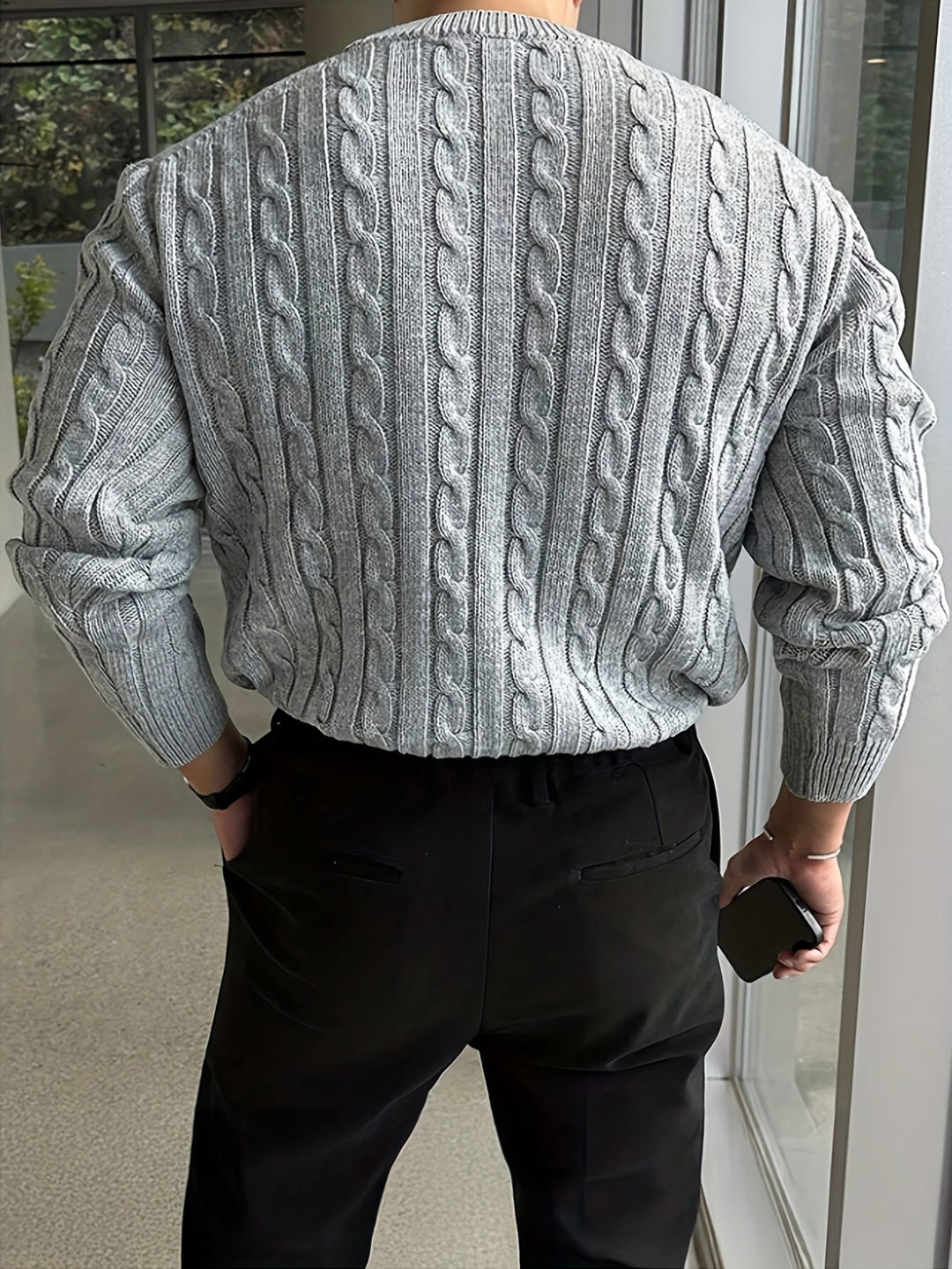 Mauro | Sweater de punto trenzado