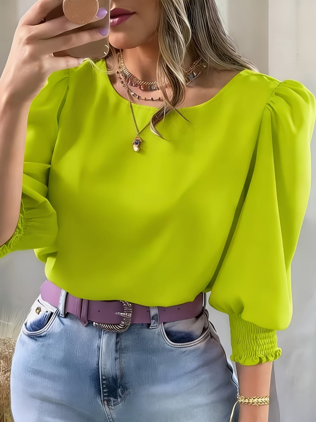 Cataleya | Blusa de mangas abullonadas