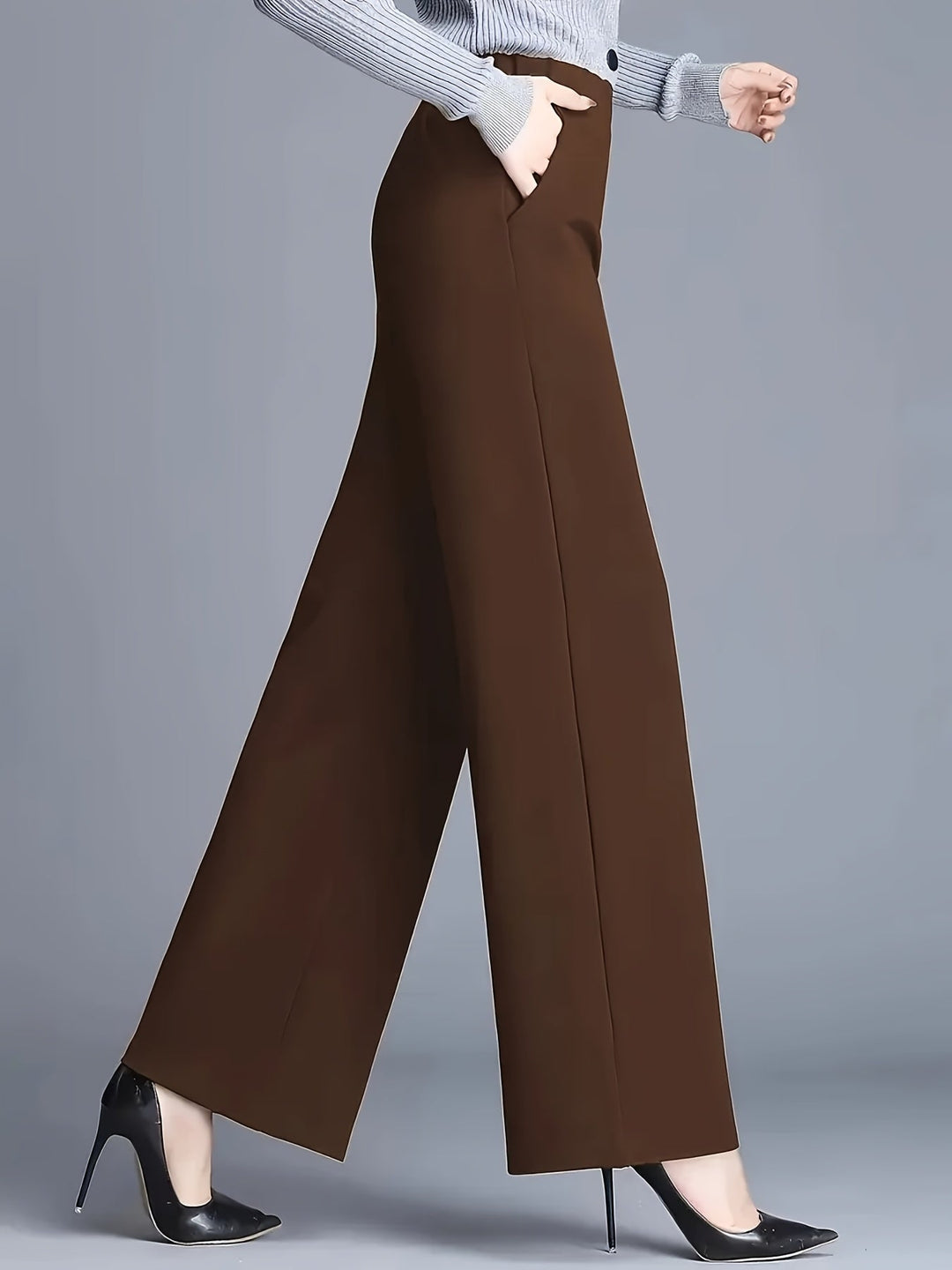 Saray | Pantalones de tiro alto y pierna ancha