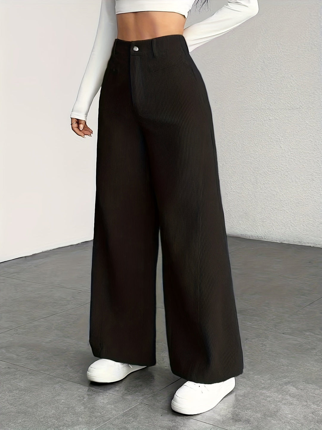 Oriana | Pantalón de tiro alto pierna ancha