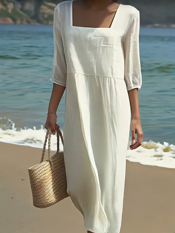 Estela | Vestido de Lino Casual