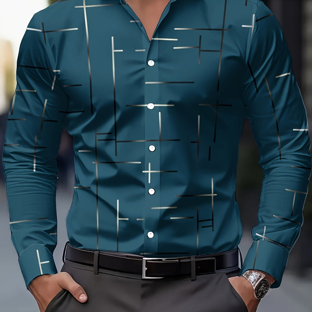 Fabricio | Camisa con estampado de líneas