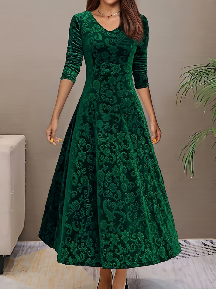 Elena | Vestido midi elegante de manga larga