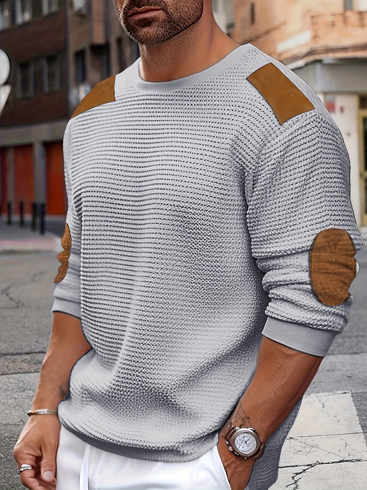 Emilio | Sweater texturado con coderas