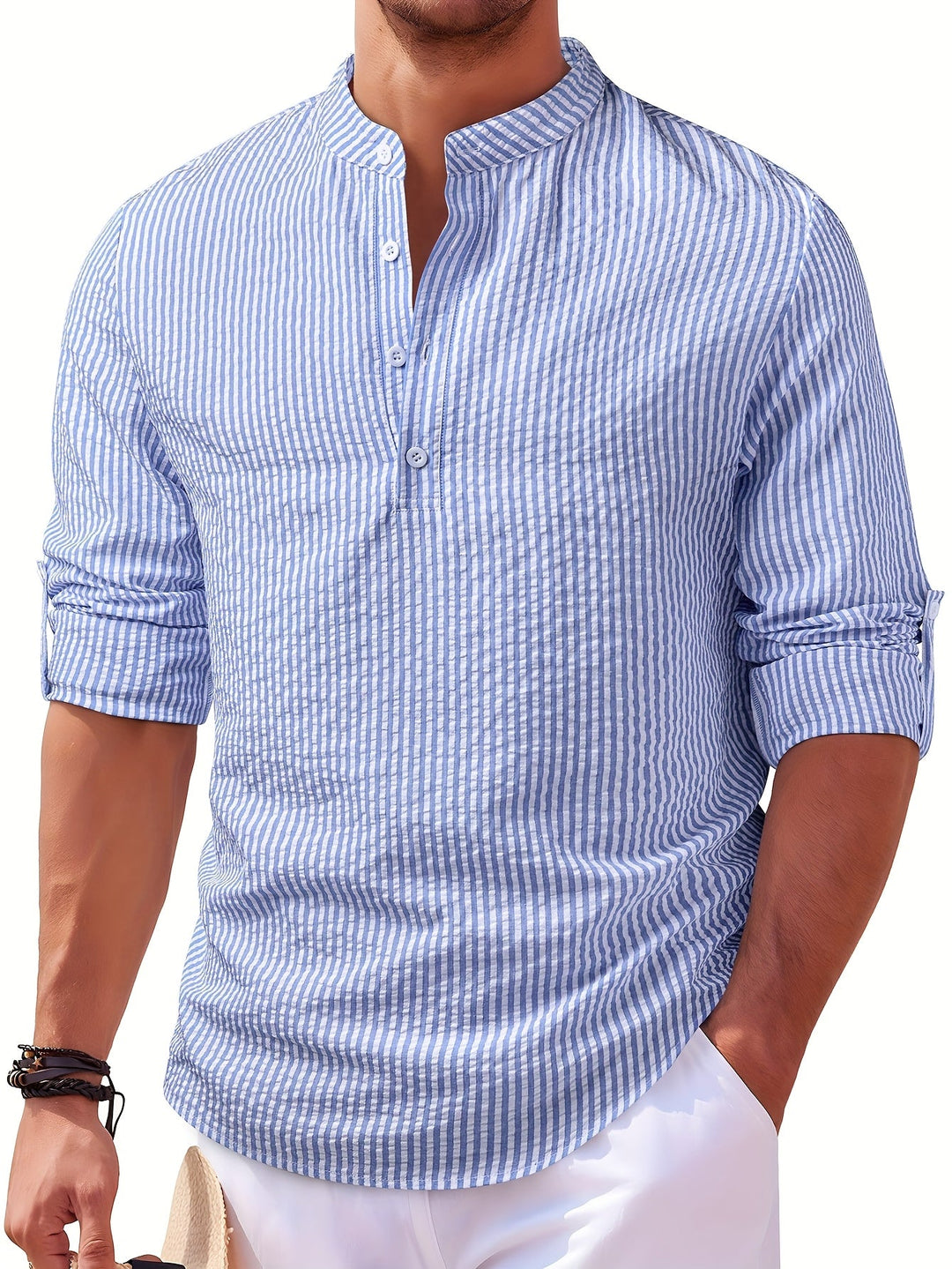Cariqueo | Camisa henley a rayas