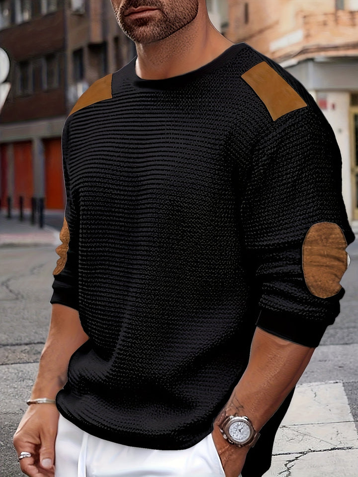 Emilio | Sweater texturado con coderas