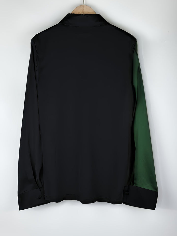 Marcelina | Blusa bicolor de satén