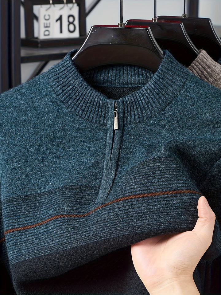 Efraín | Sweater de punto con cierre al cuello