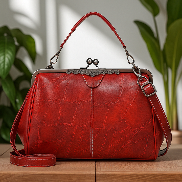 Delfina | Cartera vintage con cierre de beso
