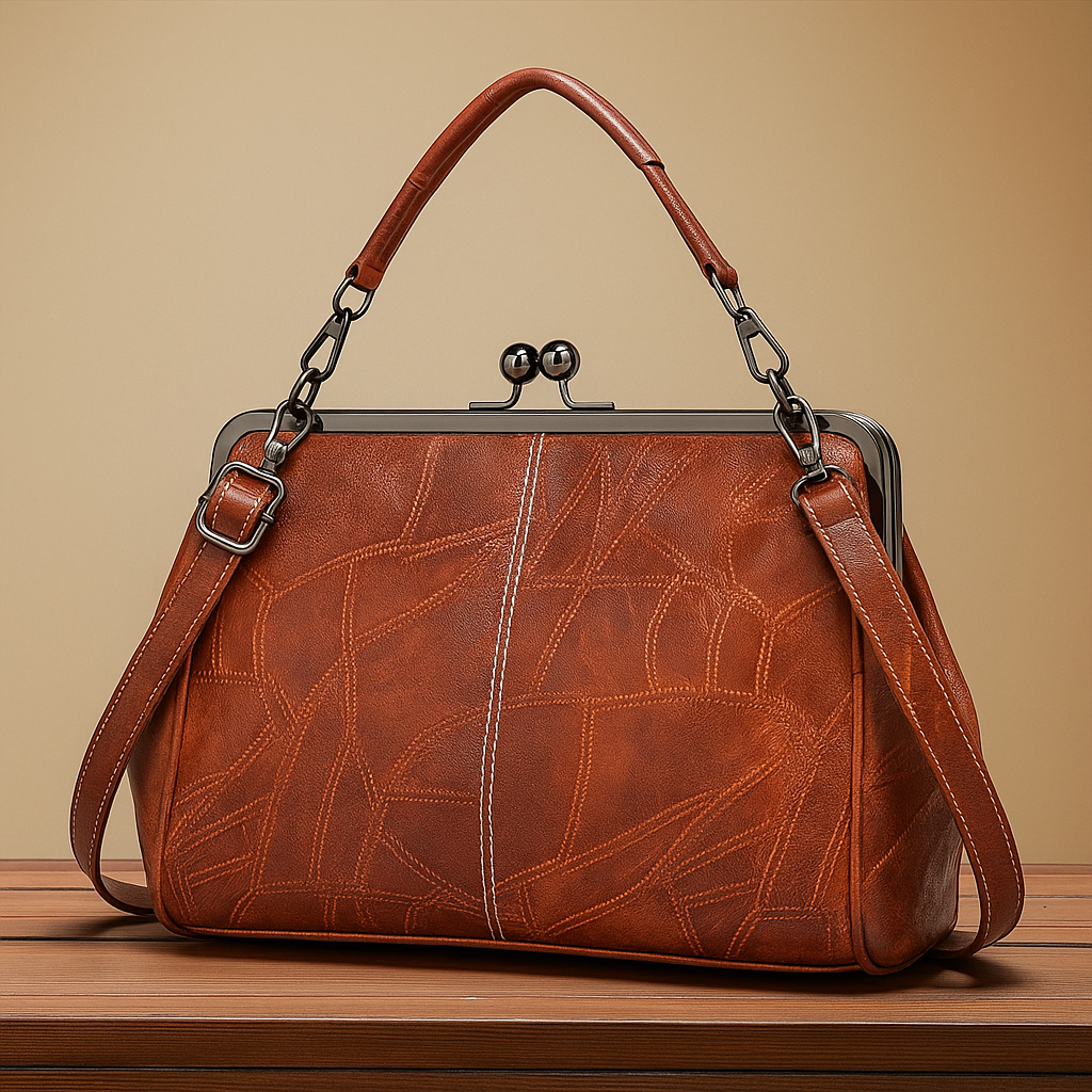 Delfina | Cartera vintage con cierre de beso