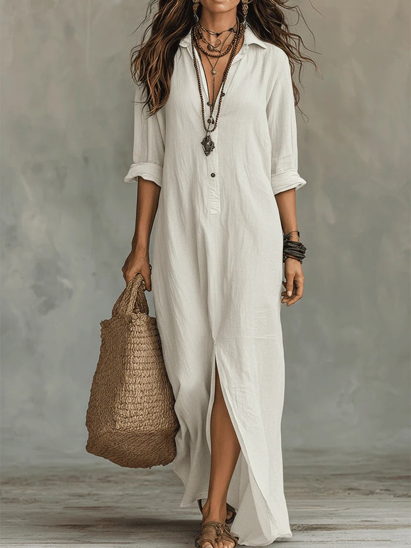 Marbella | Vestido largo camisero