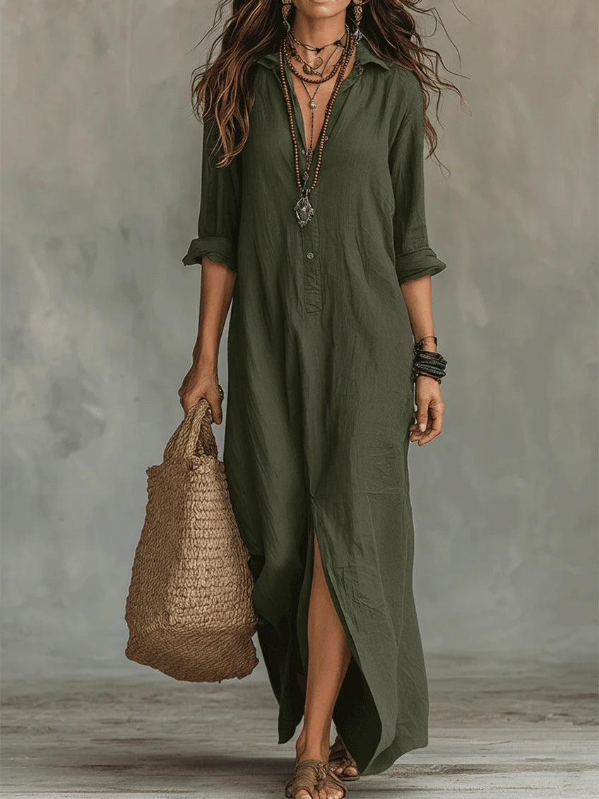 Marbella | Vestido largo camisero