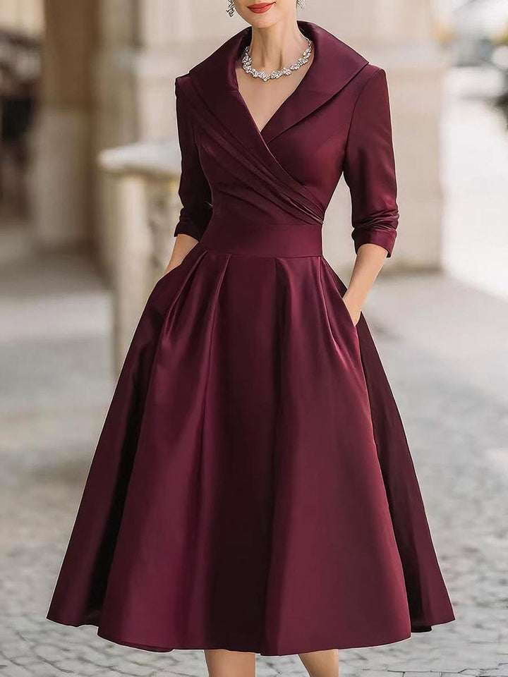 Bernardita | Vestido midi de fiesta con escote en V