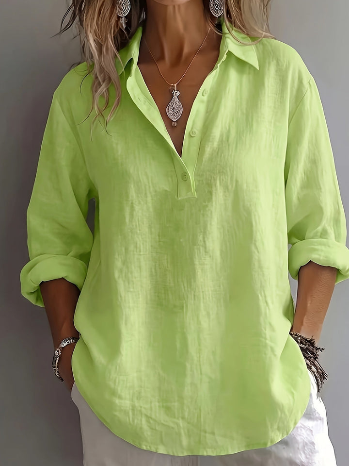 Herminia | Blusa holgada con cuello camisero