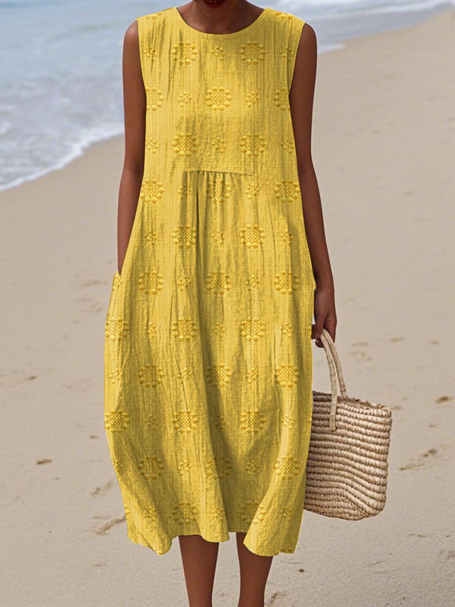 Julia | Vestido midi de verano con bolsillos