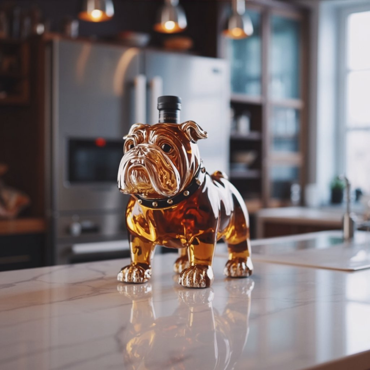 Manuel | Botella de whisky diseño bulldog