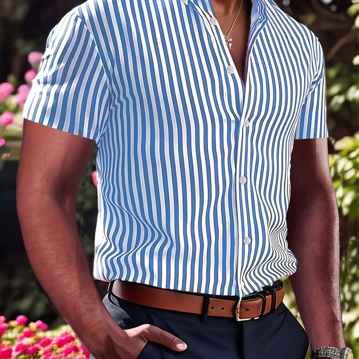Iván | Camisa de rayas manga corta