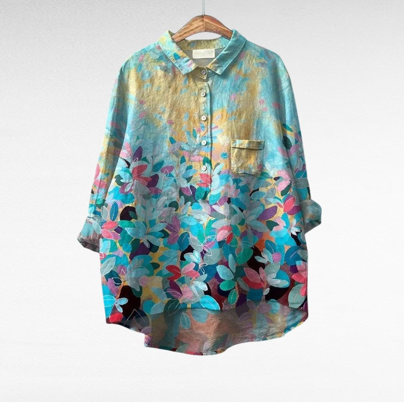 Mabel | Blusa floral con botones