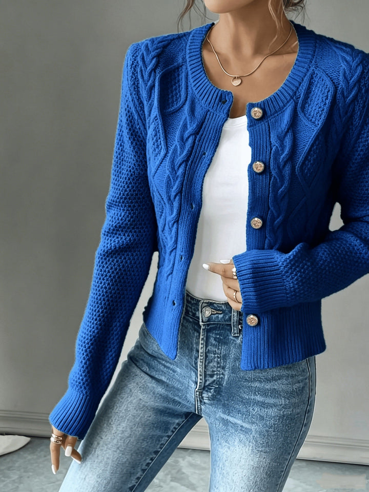 Begoña | Cardigan de punto trenzado con botones