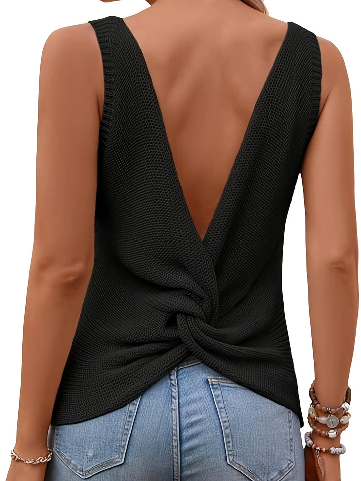 Alicia | Blusa tejida sin mangas