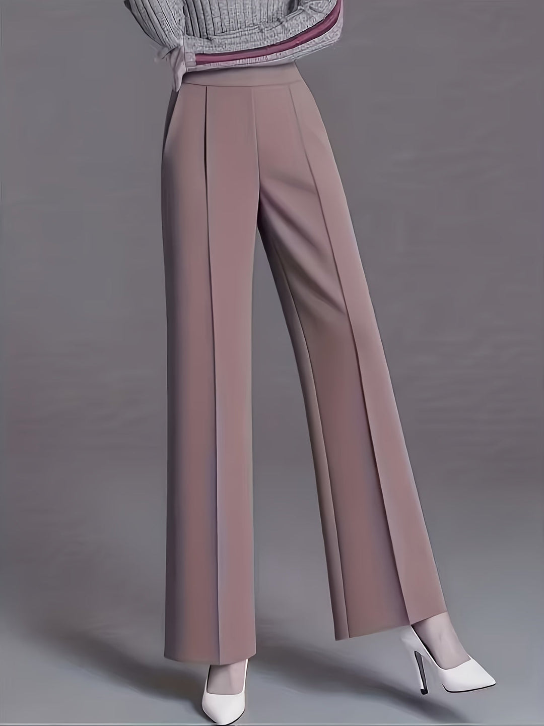 Saray | Pantalones de tiro alto y pierna ancha