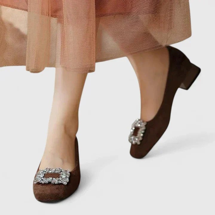 Mishel | Zapatos bajos con hebilla brillante