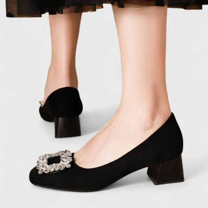 Mishel | Zapatos bajos con hebilla brillante