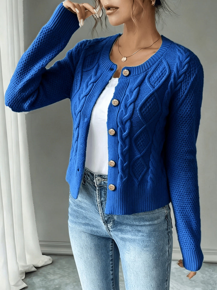 Begoña | Cardigan de punto trenzado con botones