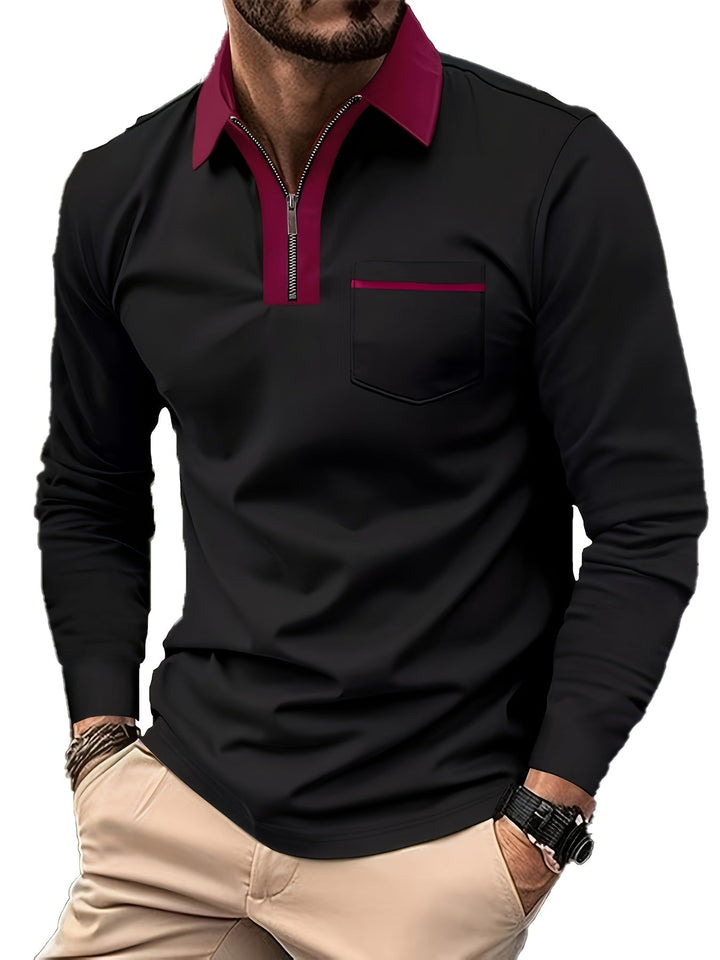Ernesto | Polera polo con cuello en contraste y cierre