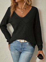 Bianca | Sweater calado cuello V