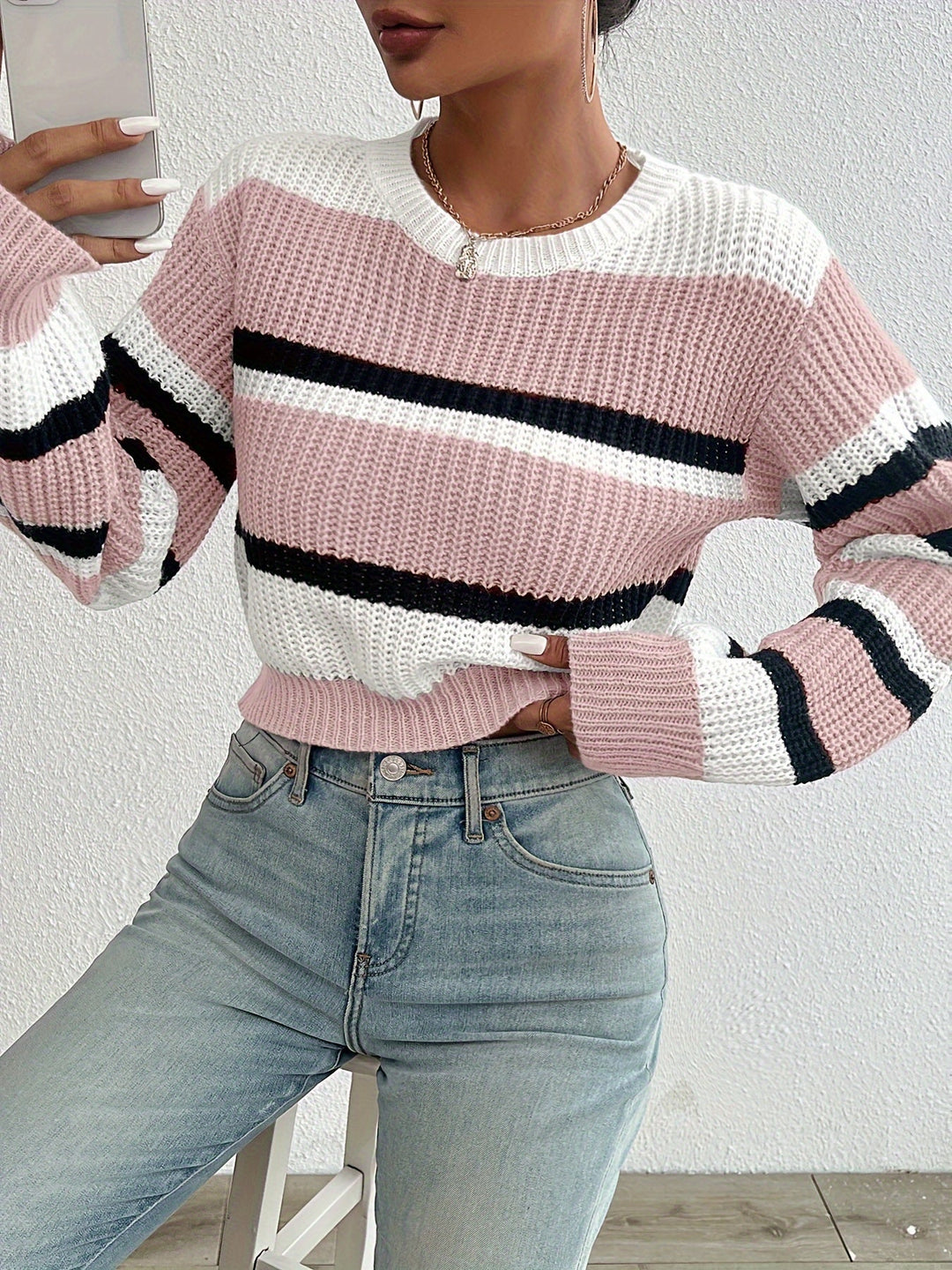 Quidel | Sweater a rayas en bloques de color