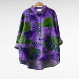 Catherine | Blusa manga larga estampado tropical