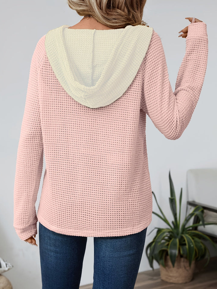 Fedora | Hoodie con botones y textura waffle
