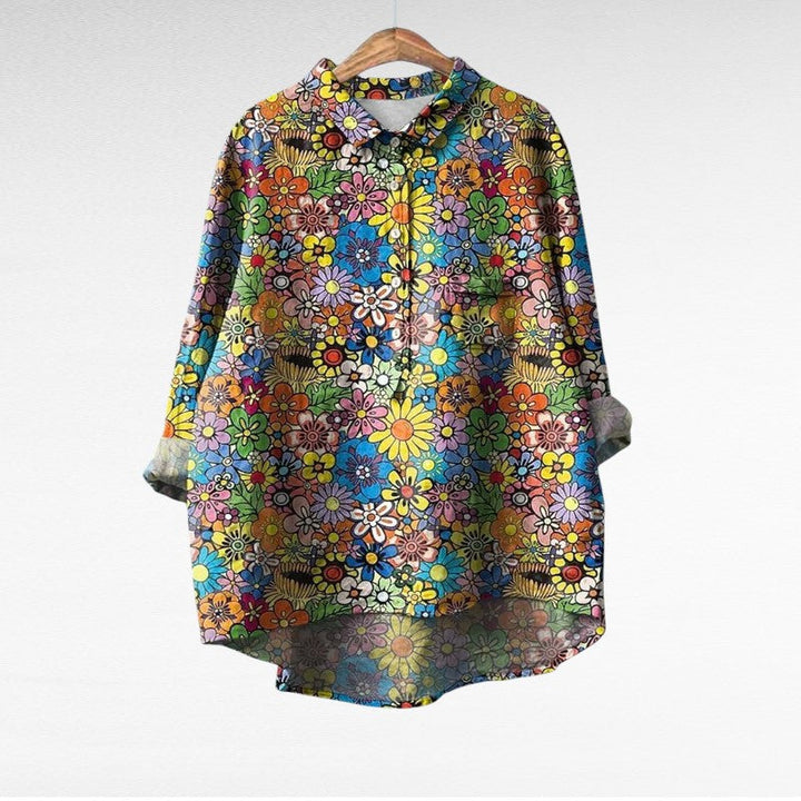 Paola Andrea | Blusa floral manga larga
