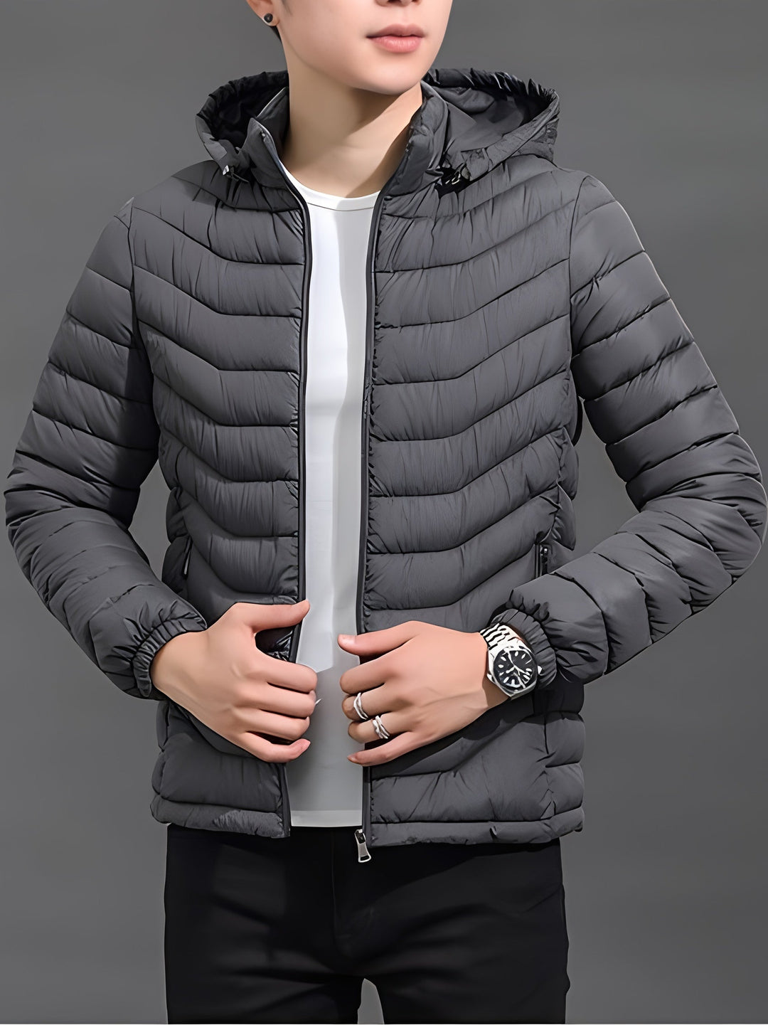 Enzo | Parka acolchada con capucha desmontable