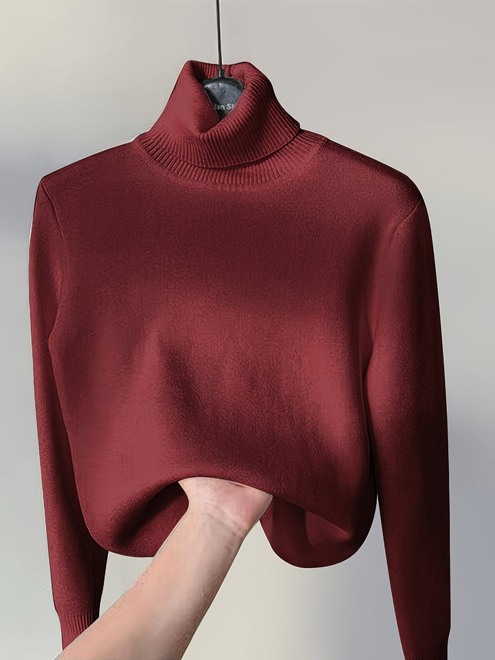 Linda | Sweater cuello alto con forro afelpado