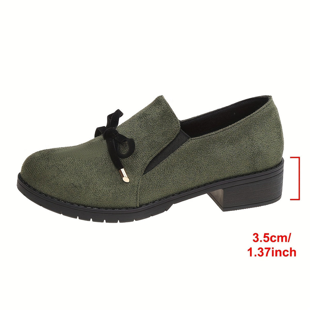 Ciriaca | Mocasines con moño y taco bajo