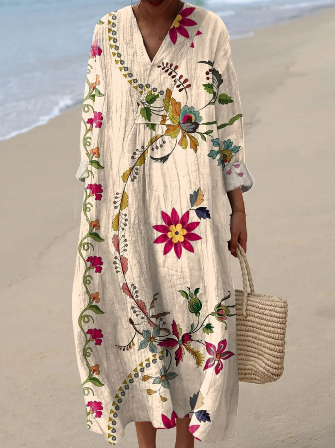 Pascuala | Vestido largo con estampado floral