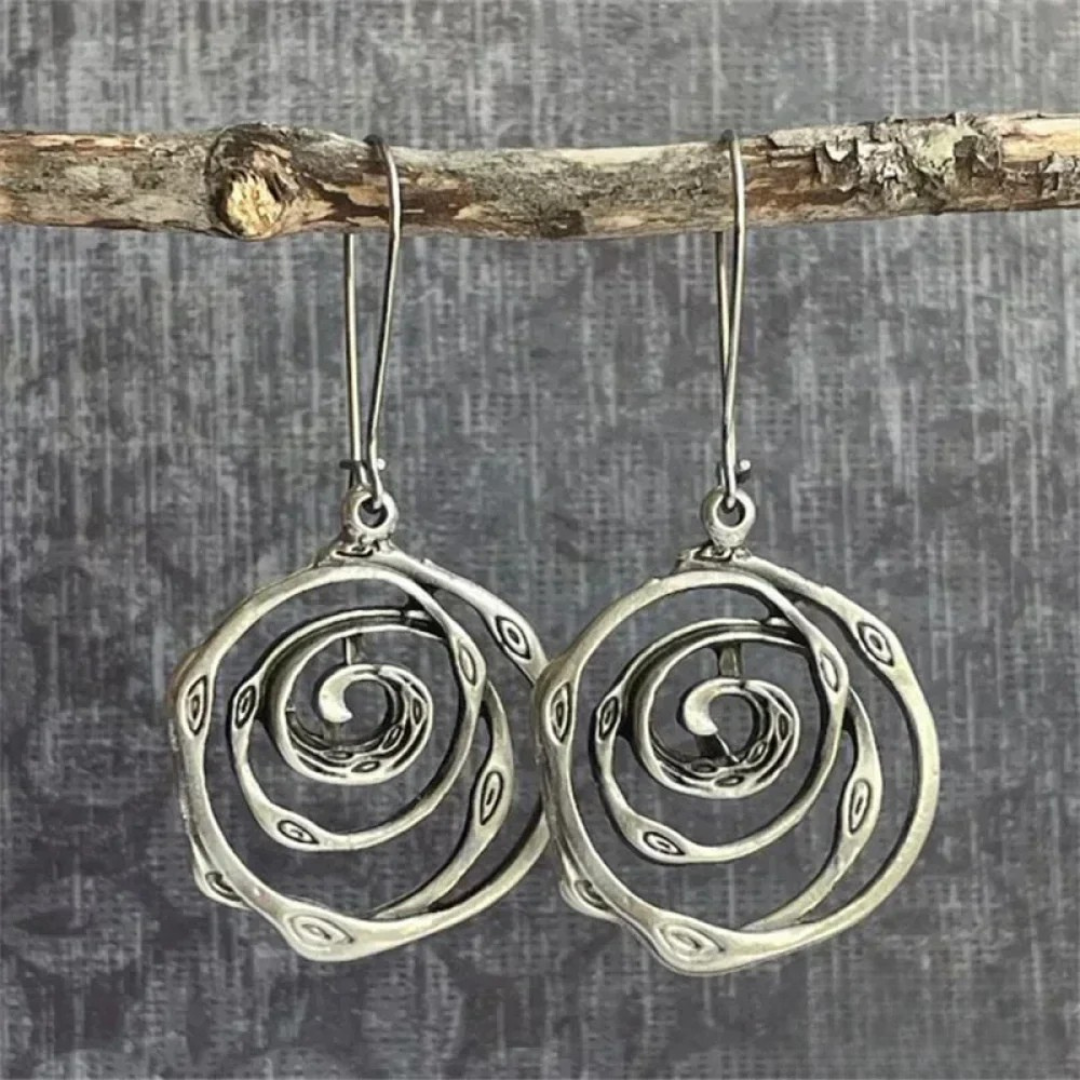 Brisa | Aros espiral plateados