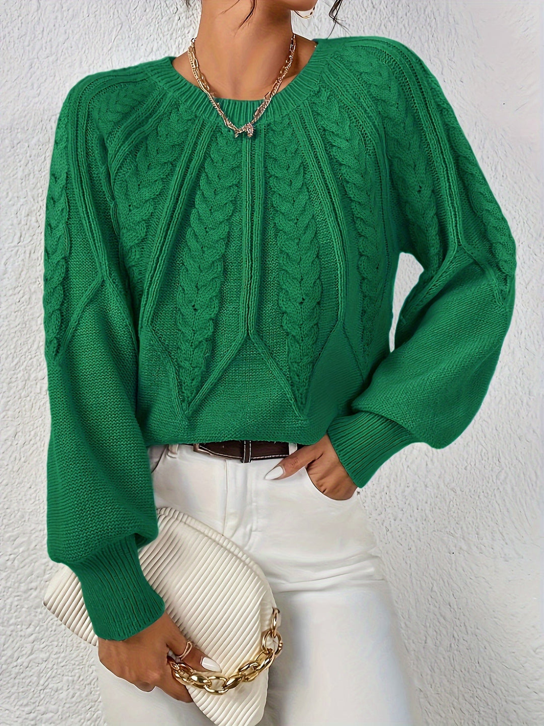 Sarita | Sweater de punto trenzado holgado