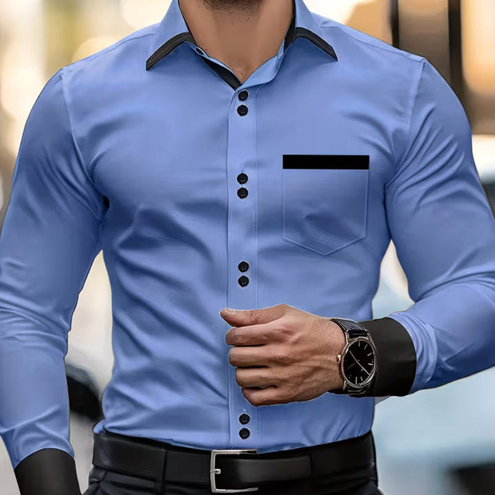 Pelayo | Camisa slim fit con detalles en contraste