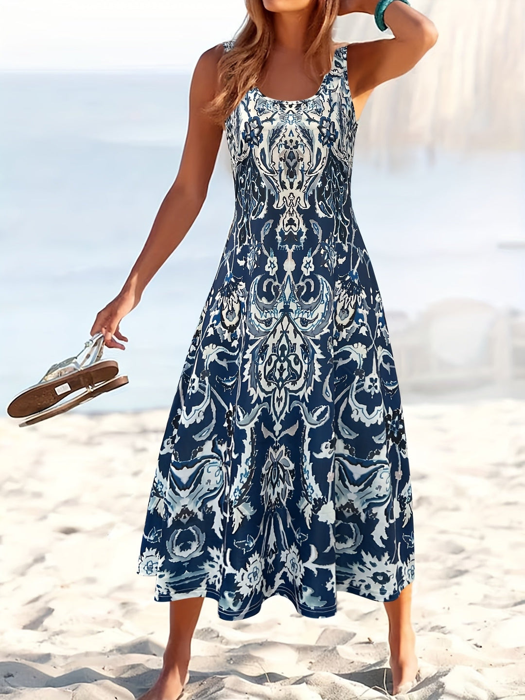 Jocelyn | Vestido largo floral sin mangas