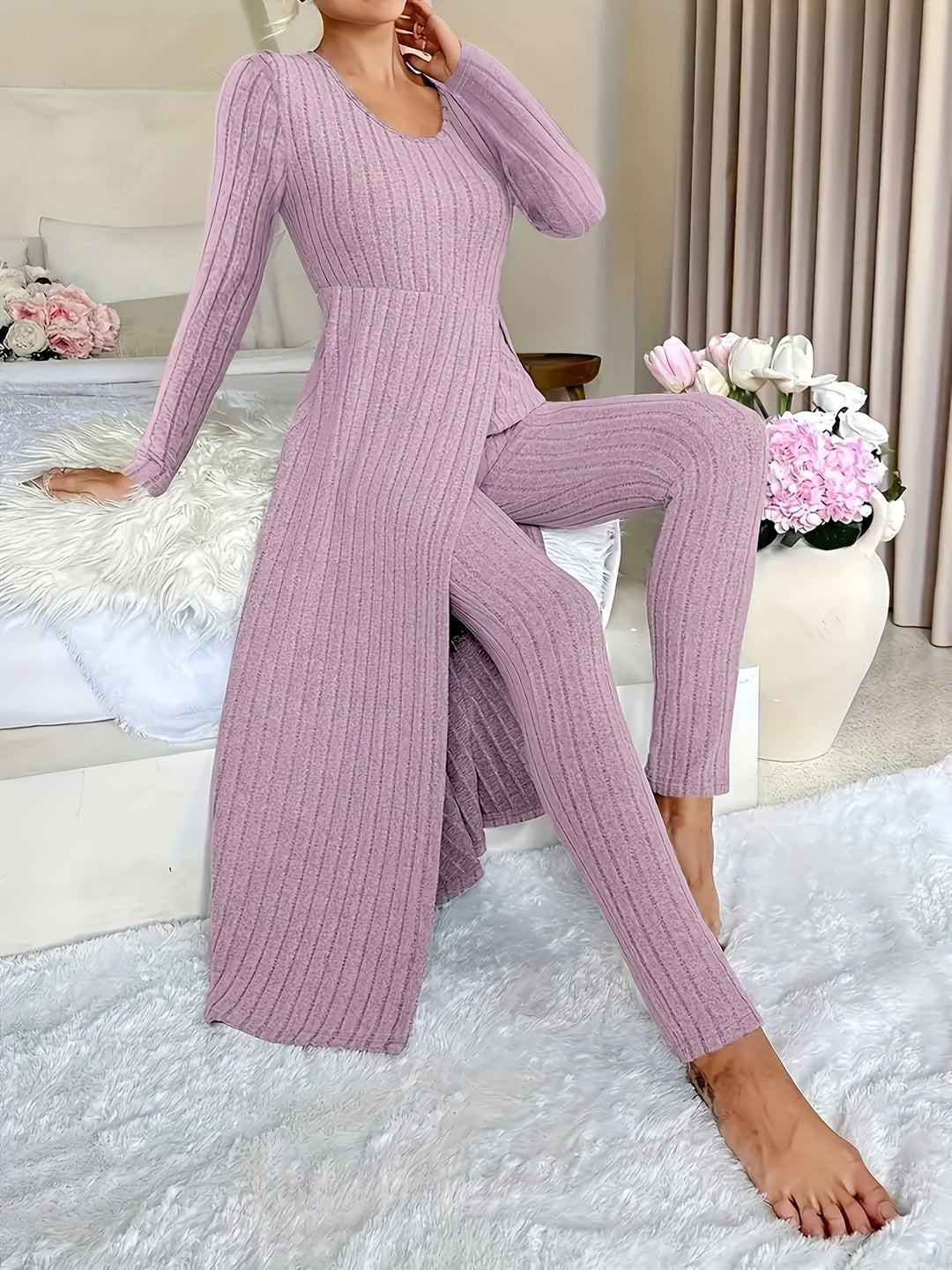 Adelaida | Conjunto de dos piezas acanalado