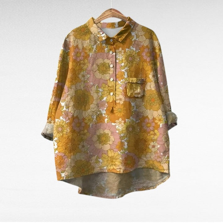 Paola Andrea | Blusa floral manga larga