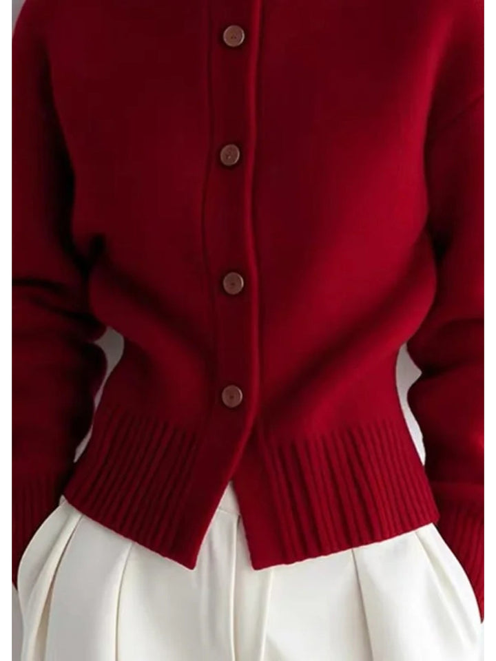 Yorka | Cardigan de cuello alto con botones