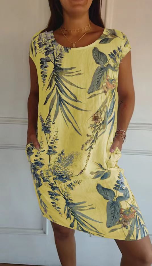 María Loreto | Vestido estampado manga corta