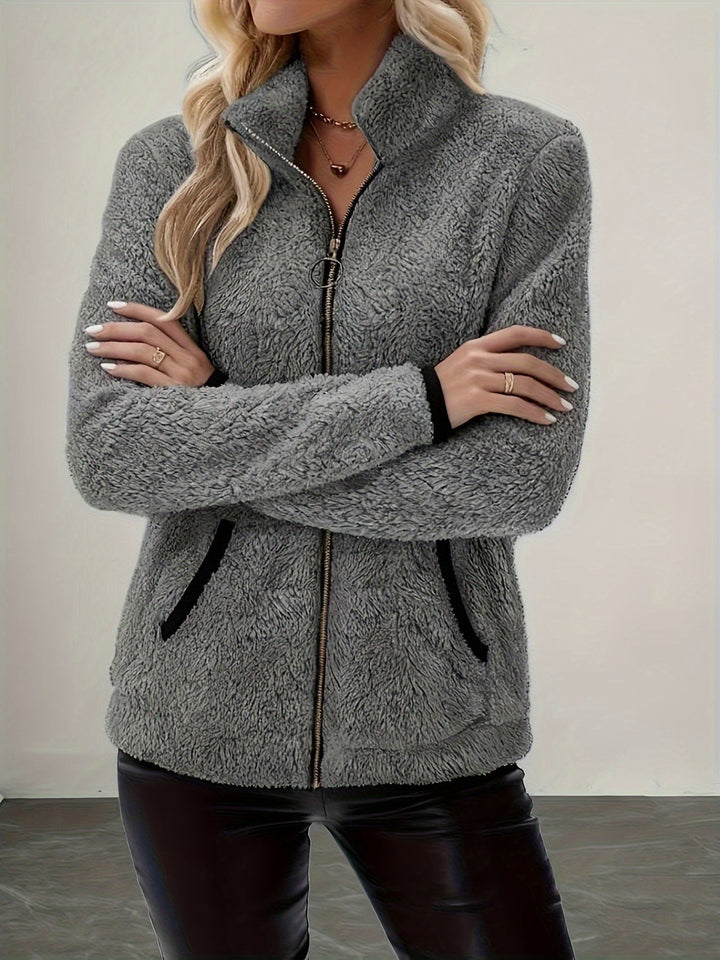 Marizza | Chaqueta peluche con cierre
