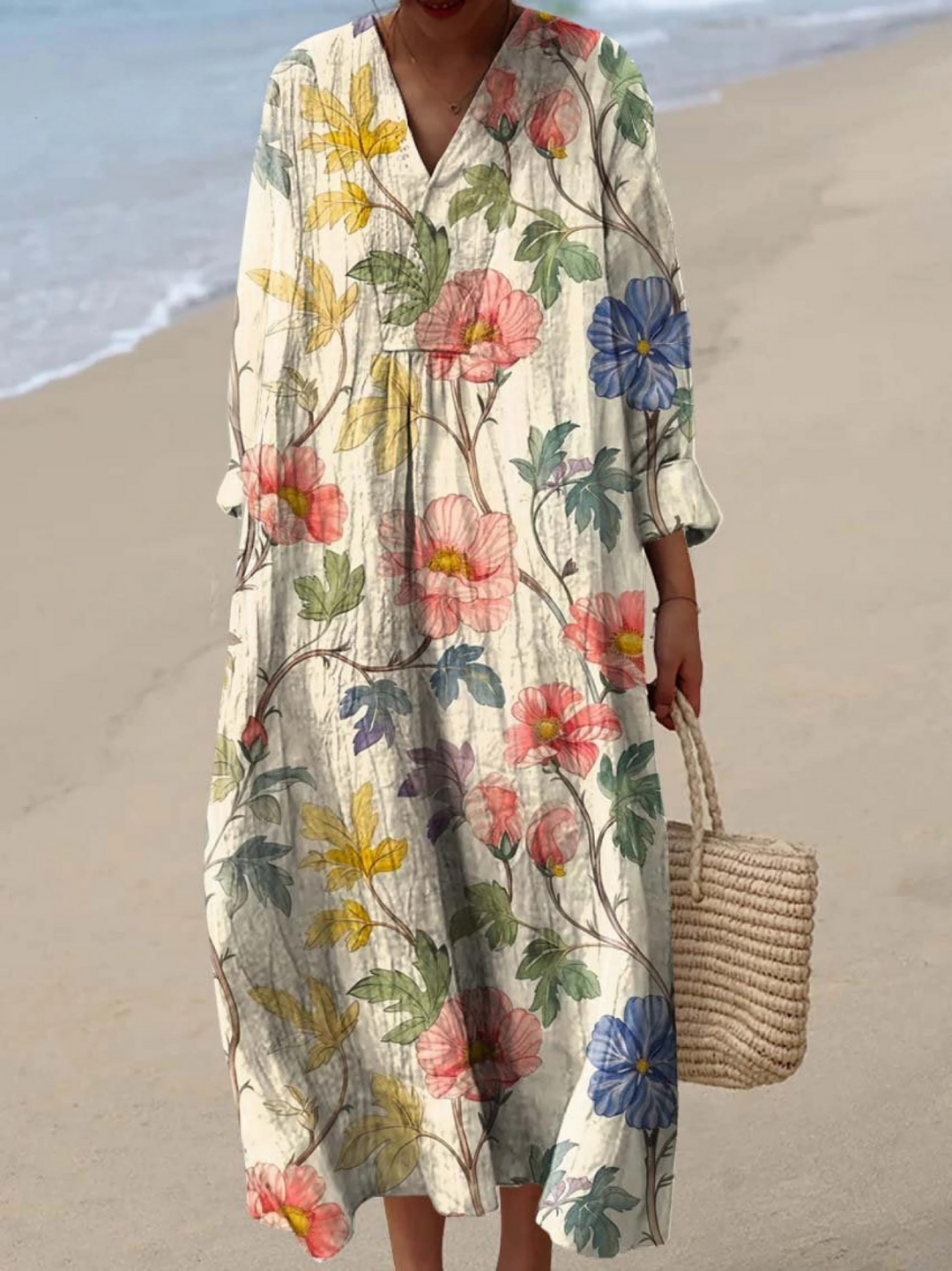 Emiliana | Vestido largo con estampado floral