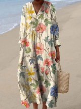 Emiliana | Vestido largo con estampado floral